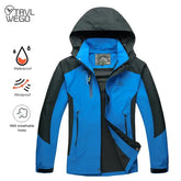 Men’s Waterproof Outdoor Jacket: Windbreaker for Hiking Camping & Trekking in Black