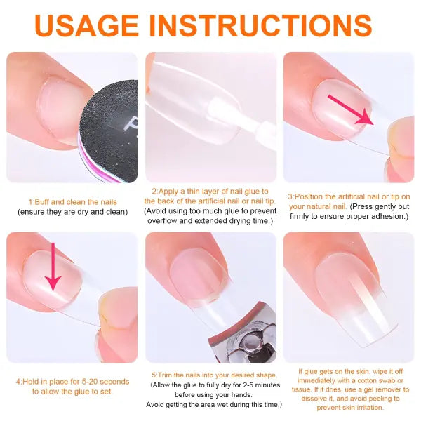 Twoing Waterproof Liquid Nail Adhesive for Fake Nails 8ml