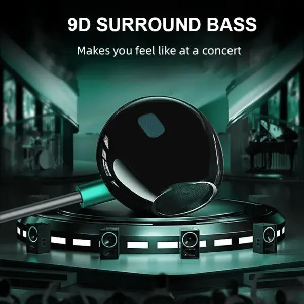 HiFi Bass Stereo Wired Earbuds with HD Mic for Enhanced Audio