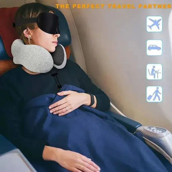 Ultimate Comfort Soft Travel Pillow with Massage Function