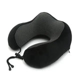 Ultimate Comfort Soft Travel Pillow with Massage Function - Black pillow