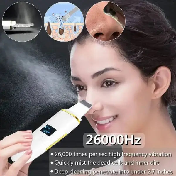 Ultrasonic Facial Scrubber for Deep Cleaning Skin Care Device - Himpall