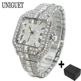 Square Quartz Stainless Steel Men Luxury Watch - DC06-Sliver