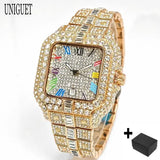 Square Quartz Stainless Steel Men Luxury Watch - DC09-Rose