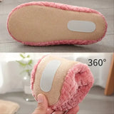 Women Soft Fluffy Home Slippers with Warm Plush Lining Material