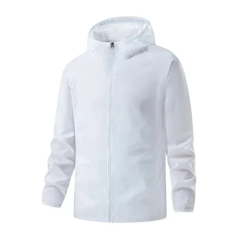 Unisex Quick Dry Sun Protection Polyester Jacket - Unisex White / L