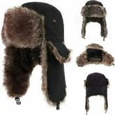 Unisex Winter Trapper Hat – Faux Fur Aviator Trooper Cap with Earflaps for Men & Women