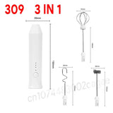UPGRADED Electric Coffee Frother/MILK Whisk + Egg Beater MINI Food Blender USB Rechargeable Handheld Three Speeds