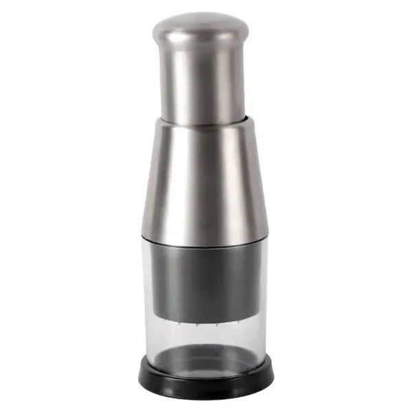 Upgraded Stainless Steel Garlic Pressing Cutter Manual Vegetable Chopper - Black - None