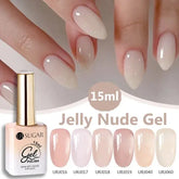 UR SUGAR 15ml Jelly Milky White Translucent Color Gel Polish Semi Permanent UV Gel Nail Art Soak Off Gel Varnish Latest