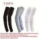 UV Protection Cooling Arm Sleeves 3 Pair Set – Breathable Outdoor Gear - Mixed color-3pcs