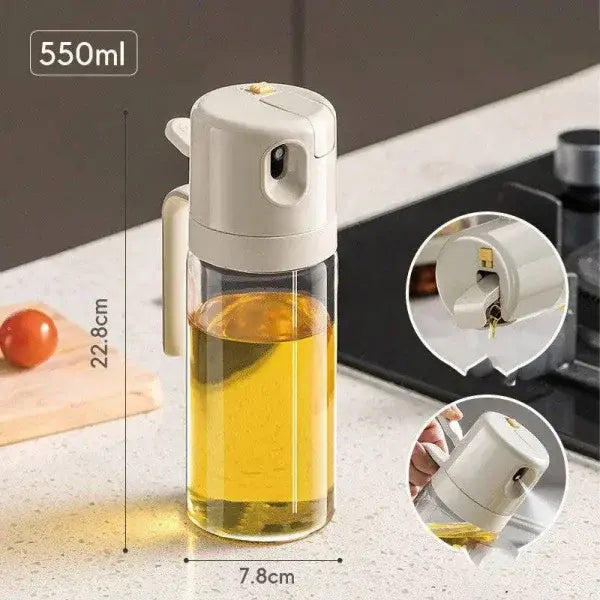 Versatile Olive Oil Sprayer for Enhanced Cooking Experience - 550ml Warm Gray - Oil Pourers Sprayer
