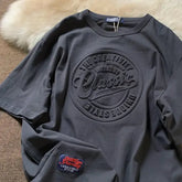 Vintage 3D Print Steel Seal Print Mens Short-sleeved T-Shirt Casual T Shirt Couples T-shirts Women Men’s Loose Tees