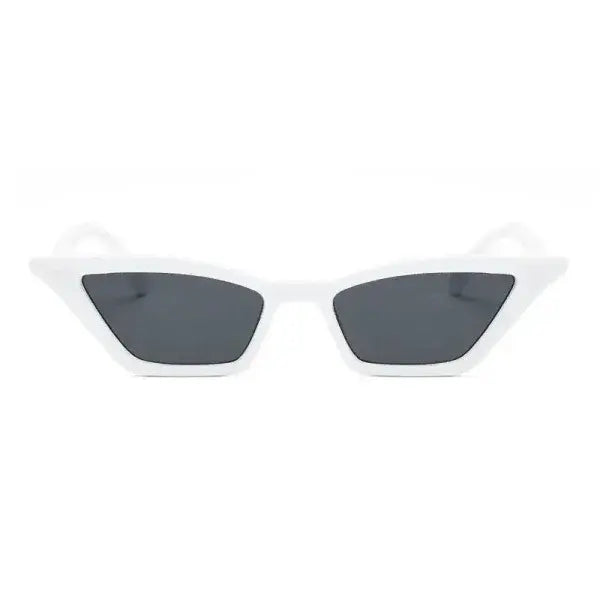 Vintage Cat Eye Sunglasses for Every Occasion with Retro Flair - white frame black