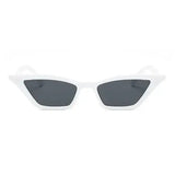 Vintage Cat Eye Sunglasses for Every Occasion with Retro Flair - white frame black