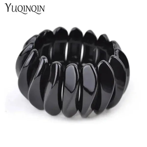 Vintage Cuff Bracelet Handcrafted Resin Fashion Jewelry for Women