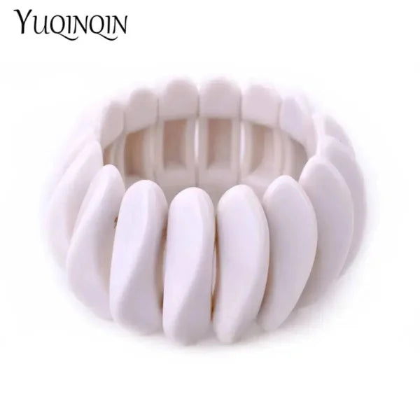 Vintage Cuff Bracelet Handcrafted Resin Fashion Jewelry for Women - Himpall