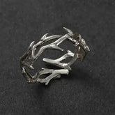 Vintage Branch & Thorn Rings – Couples’ Fashion Rings for Men & Women Unique Gift - Black