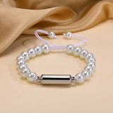 Lava Stone Beads Urn Bracelet Adjustable Cremation Memorial Jewelry - BR-1727S