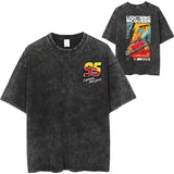 Vintage Lightning McQueen Cars Hand Wash Cotton Broadcloth Tee - 1 / L