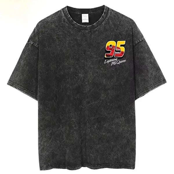 Vintage Lightning McQueen Cars Hand Wash Cotton Broadcloth Tee