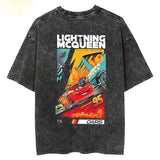 Vintage Lightning McQueen Cars Hand Wash Cotton Broadcloth Tee