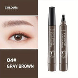 Waterproof Eyebrow Pen 5 Colors Natural Longlasting - 04GRAY BROWN
