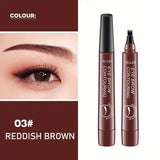 Waterproof Eyebrow Pen 5 Colors Natural Longlasting - 03REDDISH BROWN
