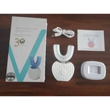 U-shaped waterproof toothbrush with charging base for ultimate protection in wet conditions