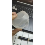 Translucent curved silicone waterproof toothbrush for ultimate protection in wet conditions