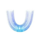 U-shaped blue silicone waterproof toothbrush head with bristles for ultimate protection in wet conditions