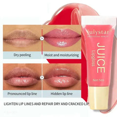 Watery Crystal Jelly Lip Oil – Moisturizing Lip Balm & Gloss, Smoothes Lip Lines, Fruit Scent Glass Shine - Himpall