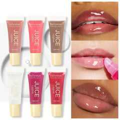 Watery Crystal Jelly Lip Oil – Moisturizing Lip Balm & Gloss, Smoothes Lip Lines, Fruit Scent Glass Shine - Himpall
