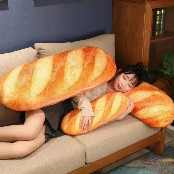 Whimsical French Bread Pillow for a Cozy Decorative Accent