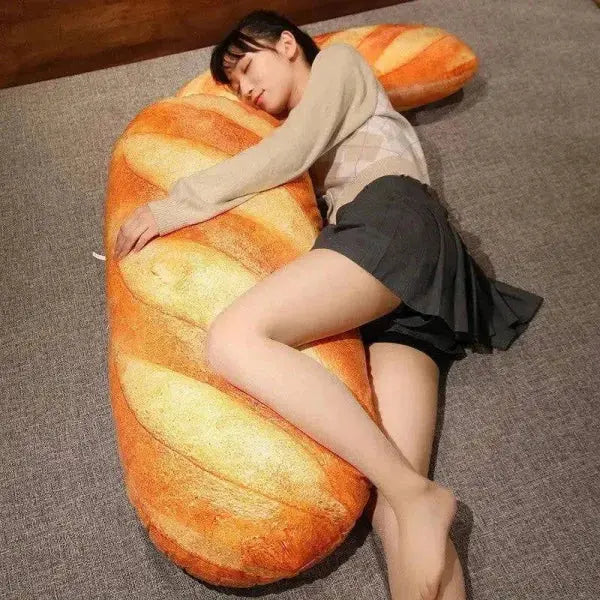 Whimsical French Bread Pillow for a Cozy Decorative Accent