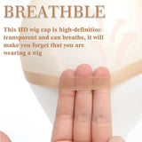 Wholesale HD Wig Caps Stretchy Lace Hair Nets Weave in Light Brown
