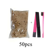 Wholesale HD Wig Caps Stretchy Lace Hair Nets Weave in Light Brown - 50pcs
