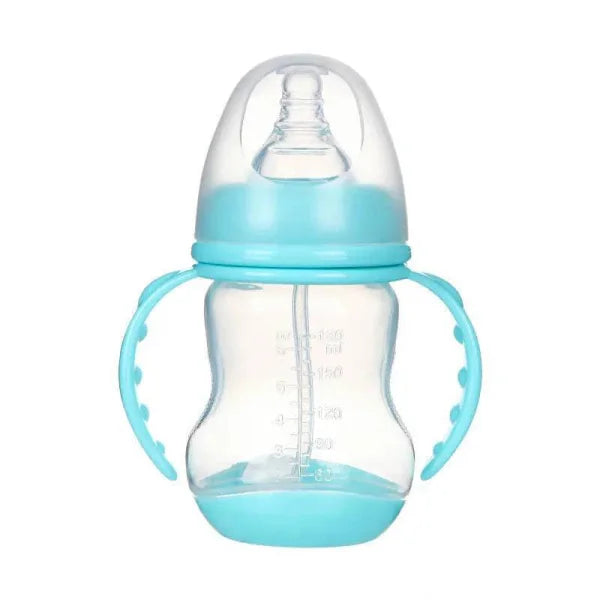 Wide-Caliber Anti-Colic Baby Bottle with Handle and Straw - Himpall
