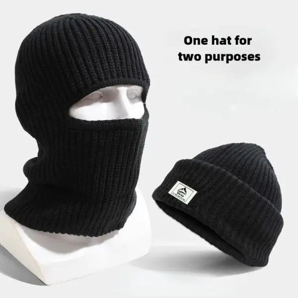 Arthmix 2 in1 Mask Beanies Knitted Balaclava Winter Ski Bonnet