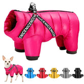 Waterproof Winter Dog Jacket with Harness – Super Warm Hooded Coat for Small & Medium Dogs