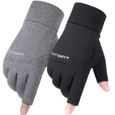Winter Fishing & Cycling Gloves – Warm Anti-Slip Touchscreen Gloves with Two-Finger Cut for Men & Women