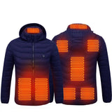 Winter Heated Jacket – USB Electric Heating Vest Thermal Cotton Zip-Up Coat - Blue Zone8 / M - Jackets