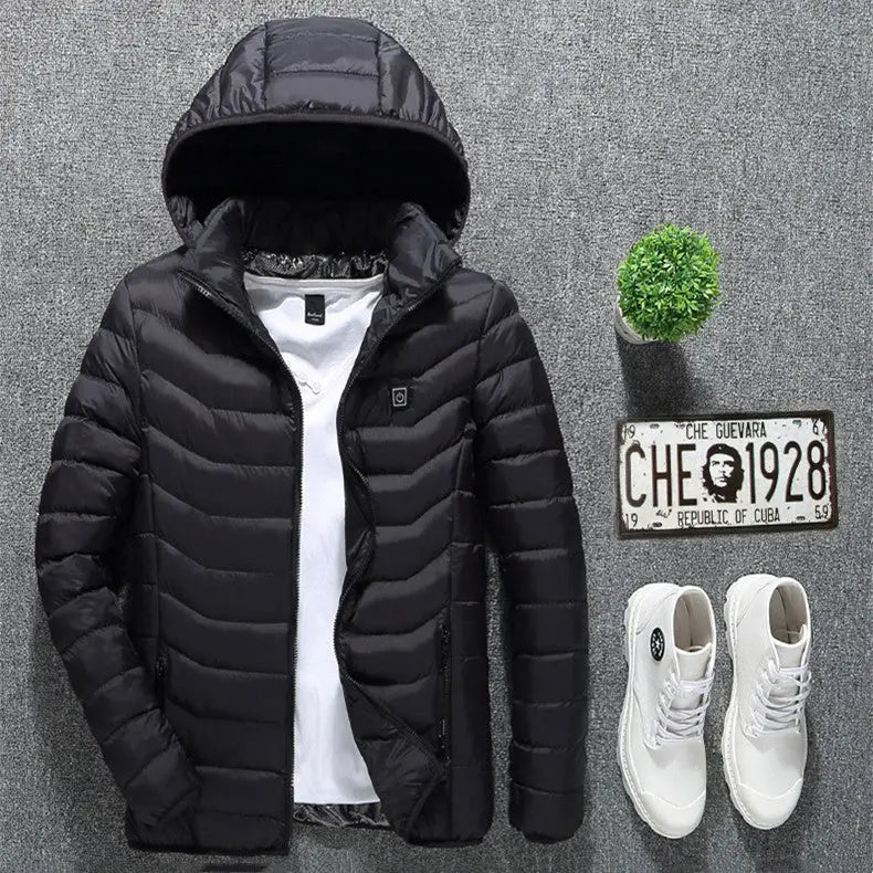Winter Heated Jacket – USB Electric Heating Vest Thermal Cotton Zip-Up Coat - Jackets