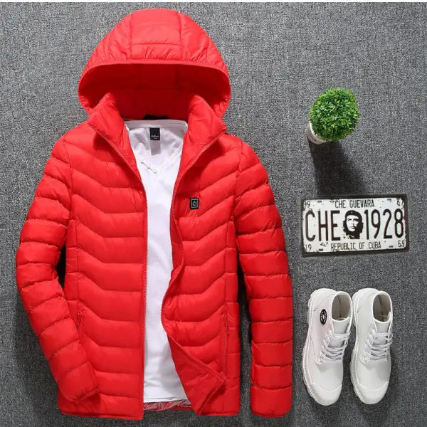Winter Heated Jacket – USB Electric Heating Vest Thermal Cotton Zip-Up Coat - Jackets