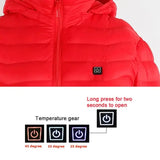 Winter Heated Jacket – USB Electric Heating Vest Thermal Cotton Zip-Up Coat - Jackets