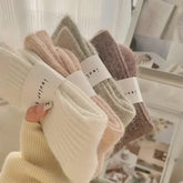 Winter Thick Warm Cashmere Wool Socks for Women – Harajuku Style Solid Color Long Thermal Fashion Socks