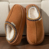 Unisex Winter Slipper Boots: Fashion Fuzzy Fur Anti-Slip Houseshoes for Men & Women - Brown / 42-43