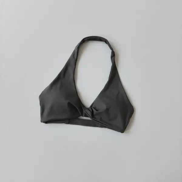 Wire-Free Push-Up Sports Bra Halter Neck Sexy Fitness Yoga Top - Grey / L