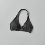 Wire-Free Push-Up Sports Bra Halter Neck Sexy Fitness Yoga Top - Grey / L