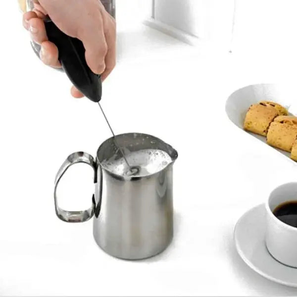 Wireless Milk Foamer Coffee Whisk Mixer Mini Handheld for Cappuccino - Silver